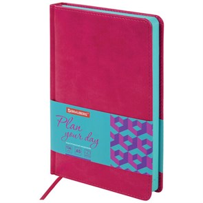 {{photo.Alt || photo.Description || 'Ежедневник недатированный А5 138х213 мм BRAUBERG &quot;Rainbow&quot; под кожу, 136 л., розовый, 111665'}}