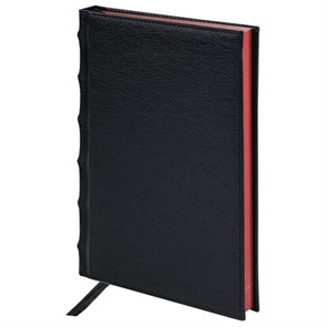 {{photo.Alt || photo.Description || 'Ежедневник недатированный А5 138х213 мм BRAUBERG FLAME под кожу, 160 л., черный, красный срез, 123844'}}