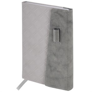 {{photo.Alt || photo.Description || 'Ежедневник недатированный А5 138х213 мм, BRAUBERG &quot;Stitch&quot;, под кожу, магнит, 160 л., серый, 116591'}}