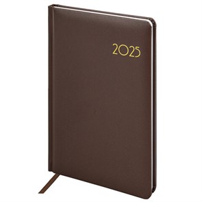 {{photo.Alt || photo.Description || 'Еженедельник датированный 2025, А5, 145х215 мм, BRAUBERG &quot;Select&quot;, балакрон, коричневый, 115973'}}