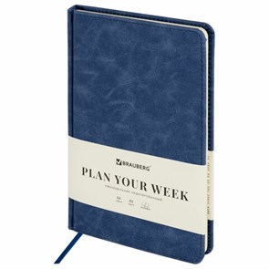 {{photo.Alt || photo.Description || 'Еженедельник недатированный А5 145х215 мм BRAUBERG &quot;Status&quot;, под кожу, 64 л., темно-синий, 113371'}}