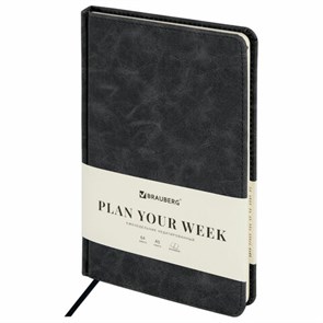 {{photo.Alt || photo.Description || 'Еженедельник недатированный А5 145х215 мм BRAUBERG &quot;Status&quot;, под кожу, 64 л., черный, 113370'}}