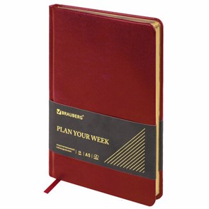 {{photo.Alt || photo.Description || 'Еженедельник недатированный А5, 145х215 мм, BRAUBERG &quot;Iguana&quot;, под кожу, 64 л., красный, 114477'}}