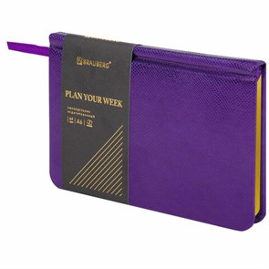 {{photo.Alt || photo.Description || 'Еженедельник недатированный МАЛЫЙ ФОРМАТ 95х155 мм, А6, BRAUBERG &quot;Iguana&quot;, под кожу, 64 л., сиреневый, 114482'}}