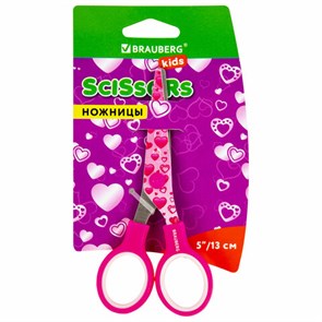 {{photo.Alt || photo.Description || 'Ножницы 130 мм с цветной печатью &quot;Сердечки&quot;, малиновые, закругленные, BRAUBERG KIDS, 232275'}}