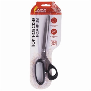 {{photo.Alt || photo.Description || 'Ножницы портновские ОСТРОВ СОКРОВИЩ &quot;КЛАССИК&quot;, 250 мм, черные, блистер, 237453'}}