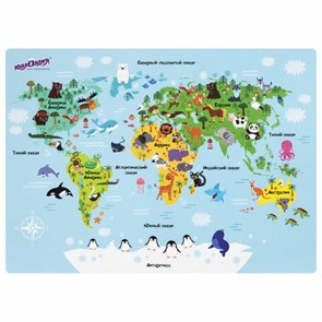 {{photo.Alt || photo.Description || 'Настольное покрытие ЮНЛАНДИЯ, А3+, пластик, 46x33 см, &quot;Map&quot;, 272370'}}