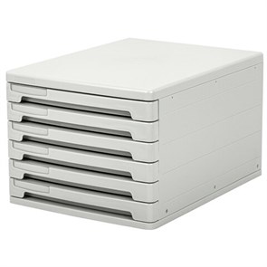 {{photo.Alt || photo.Description || 'Блок из 6 закрытых лотков для бумаги, настольный, ERICH KRAUSE, А4+, 210х270х365 мм, серый, 63'}}