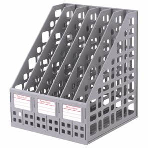 {{photo.Alt || photo.Description || 'Лоток вертикальный для бумаг BRAUBERG &quot;MAXI Plus&quot;, 240 мм, 6 отделений, сетчатый, сборный, серый, 237016'}}