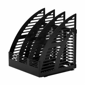 {{photo.Alt || photo.Description || 'Лоток вертикальный для бумаг STAFF Basic, 245х240х285 мм, 3 отделения, сетчатый сборный, 237945'}}