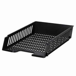 {{photo.Alt || photo.Description || 'Лоток горизонтальный для бумаг BRAUBERG-MAXI, с пазами, А4 (358х272х69 мм), сетчатый, черный, 231141'}}