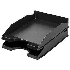 {{photo.Alt || photo.Description || 'Лоток горизонтальный для бумаг КОМПЛЕКТ 2 шт., BRAUBERG &quot;Modern&quot;, 346х254х61 мм, черный, 238024'}}