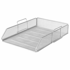 {{photo.Alt || photo.Description || 'Лоток горизонтальный металлический для бумаг BRAUBERG &quot;Germanium&quot;, А4 (260х337х77 мм), серебристый, 231955'}}