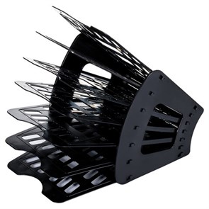 {{photo.Alt || photo.Description || 'Лоток для бумаг веерный BRAUBERG &quot;Basic&quot; 7-ми секционный, 6 отделений, сетчатый, черный, 237019'}}