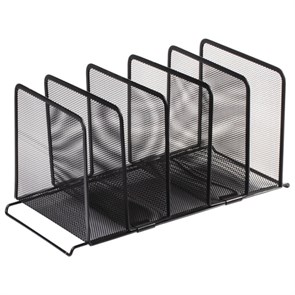 {{photo.Alt || photo.Description || 'Подставка для сортировки писем и бумаг 5-ти секционная BRAUBERG &quot;Germanium&quot;, металлическая, настольная, чер, 231968'}}