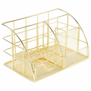 {{photo.Alt || photo.Description || 'Органайзер для косметики и мелочей металлический 5 секций, MONTE VITA, 140х220х127 мм, золото, 272477'}}