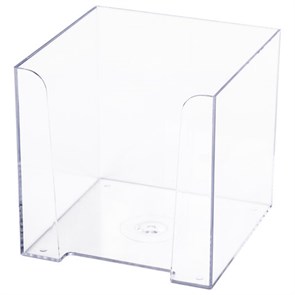 {{photo.Alt || photo.Description || 'Подставка для бумажного блока BRAUBERG CLASSIC пластиковая, 90х90х90 мм, прозрачная, 238092'}}