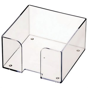 Подставка для бумажного блока пластиковая, 90х90х50 мм, прозрачная, ПЛ61 235806