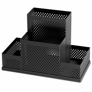 {{photo.Alt || photo.Description || 'Подставка-органайзер BRAUBERG &quot;Germanium&quot;, 4 секции, 160х80х110 мм, черная, металл, 237982'}}