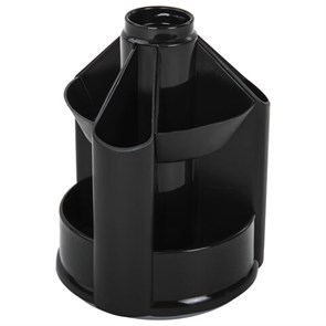 {{photo.Alt || photo.Description || 'Подставка-органайзер BRAUBERG MINI, 10 отделений, вращающаяся, 107х107х130 мм, черная, 238094'}}