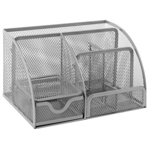 {{photo.Alt || photo.Description || 'Подставка-органайзер металлическая BRAUBERG &quot;Germanium&quot;, 7 секций, 125х220х140 мм, серебро, 237417'}}