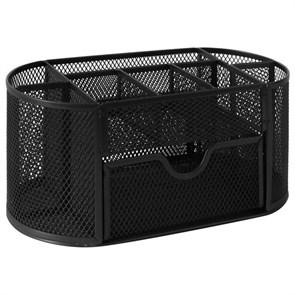 {{photo.Alt || photo.Description || 'Подставка-органайзер металлическая BRAUBERG &quot;Germanium&quot;, 9 секций, 105х220х110 мм, черная, 237418'}}