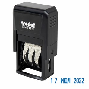 {{photo.Alt || photo.Description || 'Датер-мини месяц буквами, оттиск 20 х 3,8 мм, синий, TRODAT 4810, корпус черный'}}