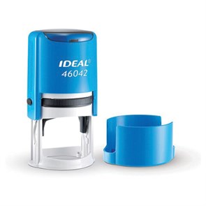 {{photo.Alt || photo.Description || 'Оснастка для печатей, оттиск D=42 мм, синий, TRODAT IDEAL 46042, корпус синий, крышка, подушка, 125310'}}