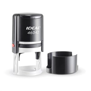 {{photo.Alt || photo.Description || 'Оснастка для печатей, оттиск D=42 мм, синий, TRODAT IDEAL 46042, корпус черный, крышка, подушка, 125308'}}