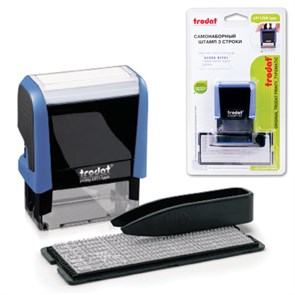 {{photo.Alt || photo.Description || 'Штамп самонаборный 3-строчный, оттиск 38х14 мм, синий без рамки, TRODAT 4911P4/DB, КАССА В КОМПЛЕКТЕ, 4911/DB'}}