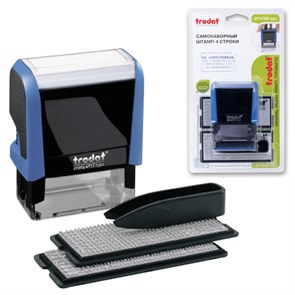 {{photo.Alt || photo.Description || 'Штамп самонаборный 4-строчный, оттиск 47х18 мм, синий без рамки, TRODAT 4912P4/DB, КАССЫ В КОМПЛЕКТЕ, 4912/DB'}}