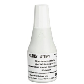 Краска штемпельная NORIS БЕЛАЯ 25 мл (универсальная, для глянцевой бумаги, металла, пластмасс и т.д.), 191Аб 238400