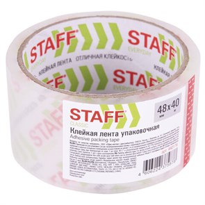 {{photo.Alt || photo.Description || 'Клейкая лента упаковочная 48 мм x 40 м, прозрачная, толщина 40 микрон, STAFF CLASSIC, 440176'}}