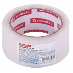 {{photo.Alt || photo.Description || 'Клейкая лента упаковочная 48 мм х 66 м, прозрачная, толщина 45 микрон, BRAUBERG ORIGINAL, 440172'}}