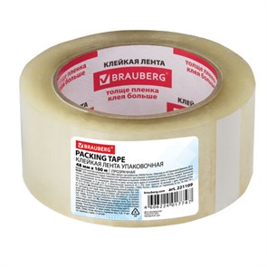 {{photo.Alt || photo.Description || 'Клейкая лента упаковочная, 48 мм х 100 м, прозрачная, толщина 45 микрон, BRAUBERG, 221109'}}