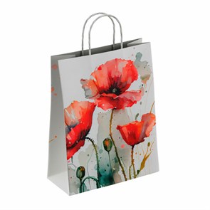 {{photo.Alt || photo.Description || 'Крафт-пакет бумажный &quot;Маки&quot; 22х12х25 см, с кручеными ручками, плотность 100 г/м2, белый, 114171'}}