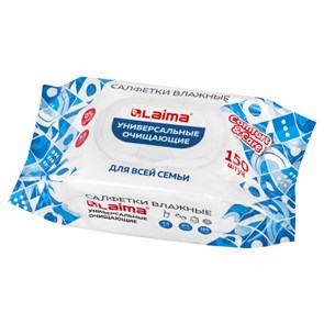 {{photo.Alt || photo.Description || 'Салфетки влажные 150 шт., УНИВЕРСАЛЬНЫЕ, с пластиковым клапаном, для всей семьи, LAIMA, 115227'}}