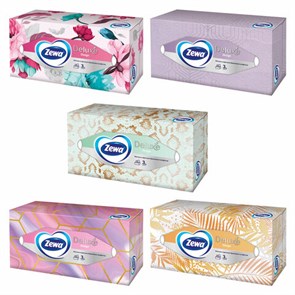 {{photo.Alt || photo.Description || 'Салфетки косметические 90 штук в картонном боксе, 3-слойные, ZEWA Deluxe Design, 28420'}}