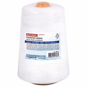 {{photo.Alt || photo.Description || 'Нить лавсановая для прошивки, БЕЛАЯ диаметр 1 мм, 1000 м, ЛШ 210, BRAUBERG ORIGINAL, 608921'}}