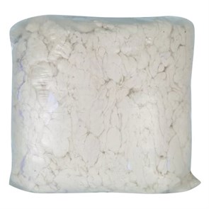 Ветошь ПУТАНКА 10 кг, отборная пряжа хлопковая белая, 100% хлопок 608964