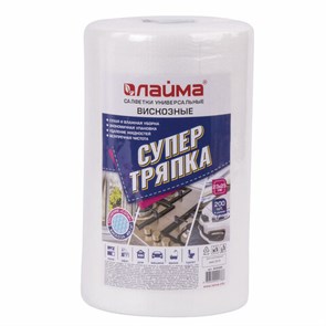 {{photo.Alt || photo.Description || 'Салфетки универсальные в рулоне 200 шт., СУПЕР ТРЯПКА, 23х25 см, вискоза, 40 г/м2, соты, LAIMA, 605488'}}