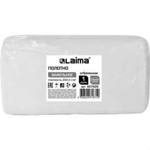 {{photo.Alt || photo.Description || 'Полотно ВАФЕЛЬНОЕ, Узбекистан, отбеленное, рулон 0,45х50 м, плотность 200 (±5) г/м2, в пакете, LAIMA, 607528'}}