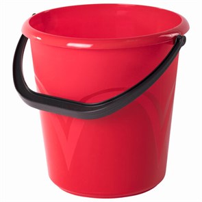 {{photo.Alt || photo.Description || 'Ведро 8 л, без крышки, пластиковое, пищевое, с глянцевым узором, цвет красный, мерная шкала, LAIMA, 603892'}}