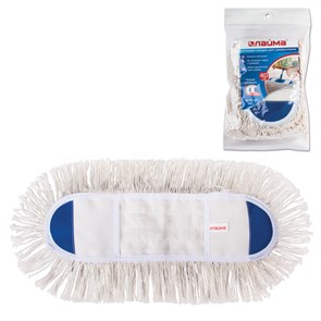 {{photo.Alt || photo.Description || 'Насадка МОП плоская 40 см для швабры-рамки, карманы, хлопок, LAIMA, 601481'}}