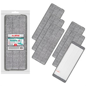 {{photo.Alt || photo.Description || 'Насадки МОП для швабры (кармашки c 2-х сторон) КОМПЛЕКТ 6 шт., микрофибра, 33х12,5см, LAIMA, 608144'}}