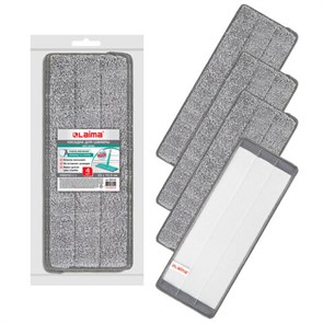 {{photo.Alt || photo.Description || 'Насадки МОП для швабры (кармашки с 2-х сторон) КОМПЛЕКТ 4 шт., микрофибра, 33х12,5 см, LAIMA, 608146'}}