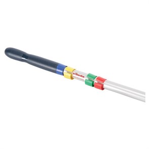 {{photo.Alt || photo.Description || 'Черенок рукоятка для уборочного инвентаря 150 см, без резьбы, 4 цветных кольца, ТИП B (d=2,5 см), алюминий, VILEDA'}}