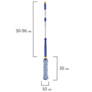 {{photo.Alt || photo.Description || 'Швабра самоотжимная, скручивающийся отжим, МОП из микрофибры, телескопический черенок 96 см, LAIMA, 601471'}}