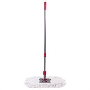 {{photo.Alt || photo.Description || 'Швабра-рамка для СУХОЙ УБОРКИ, 40 см, телескопический черенок из нержавеющей стали 125 см, МОП хлопок, LAIMA, 603605'}}