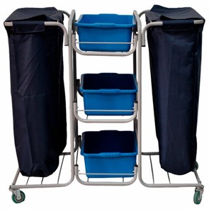 {{photo.Alt || photo.Description || 'Тележка уборочная Eco-Force МНОГОФУНКЦИОНАЛЬНАЯ (отель, кафе, столовые, офис), 3 поддона, 2 держателя и основания для мешка, 2 мешка, 26EF/4'}}